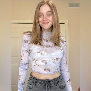 mesh long sleeve cherub shirt